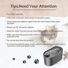 Load image into Gallery viewer, Cat Water Fountain, 3L  Water Fountain for Cats Inside Water Dispenser with Filter and LED Light
