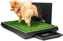 Load image into Gallery viewer, Dog Grass Pad with Tray Large, Puppy Turf Potty Reusable Training Pads with Pee Baffle
