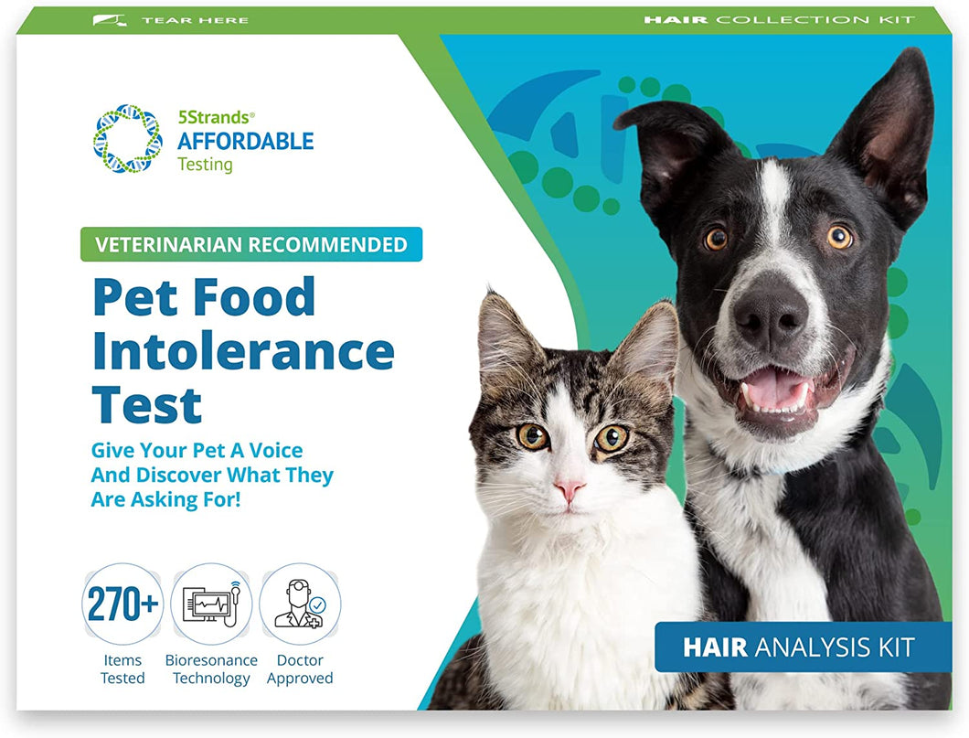 5Strands Pet Food Intolerance Test, at Home Sensitivity Test for Dogs & Cats, 270 Items