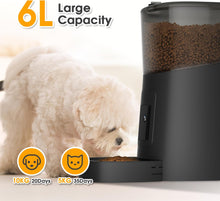 Load image into Gallery viewer, ADVWIN Pet Feeder,1080P HD WiFi 6L Automatic Cat Feeder 110°Angle Adjustable with Night Vision Camera, Smart Timed Pet Feeder for Dogs and Cats
