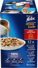 Load image into Gallery viewer, Felix Adult As Good As It Looks Gravy Lover Meat Selection Wet Cat Food, 60x85g
