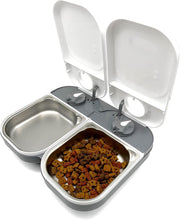 Load image into Gallery viewer, Closer Pets C200 2 Meal Automatic Pet Feeder for Cats and Small Dogs with Stainless Steel Bowl Inserts and Ice Pack
