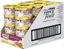 Load image into Gallery viewer, FancyFeast Grilled Chicken Feast in Gravy Wet Cat Food 24x85g
