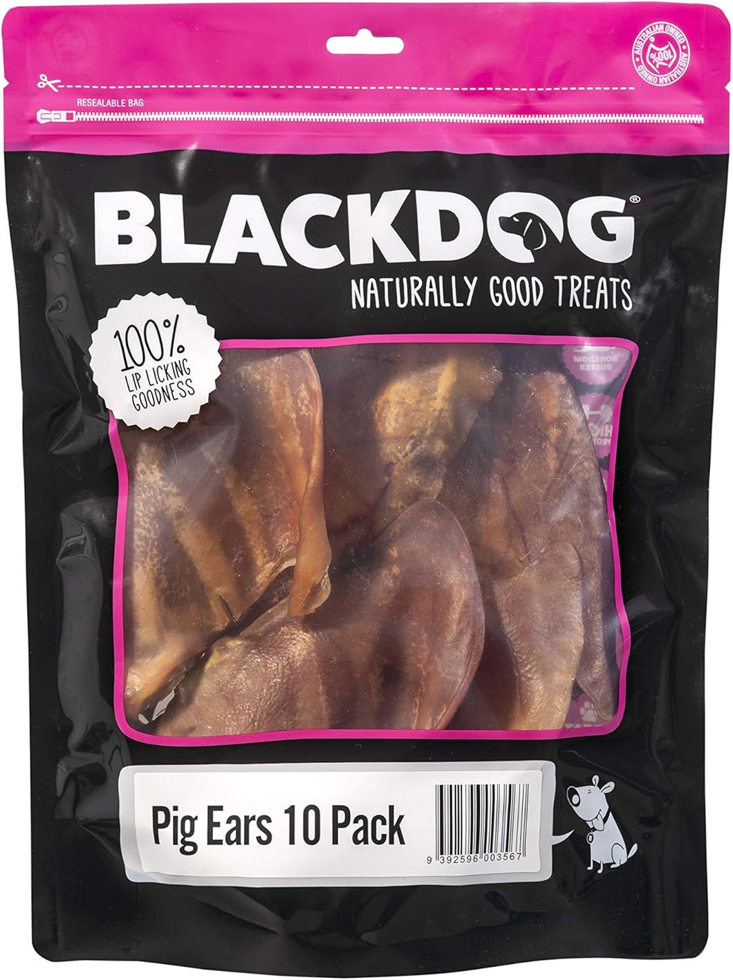 BLACKDOG Pig Ears - 10 Pack, All