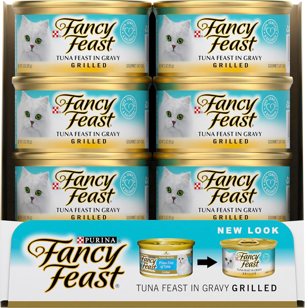 FANCY FEAST Adult Grilled Tuna in Gravy Wet Cat Food 24x85g