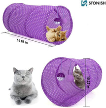 Load image into Gallery viewer, Cat Toys Kitten Toys Assorted, Variety Catnip Toy Set Including 2 Way Tunnel Storage Bag 29 Pieces
