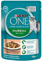 Load image into Gallery viewer, Purina One Adult Hairball with Chicken Wet Cat Food 12*0.92 KILOGRAM
