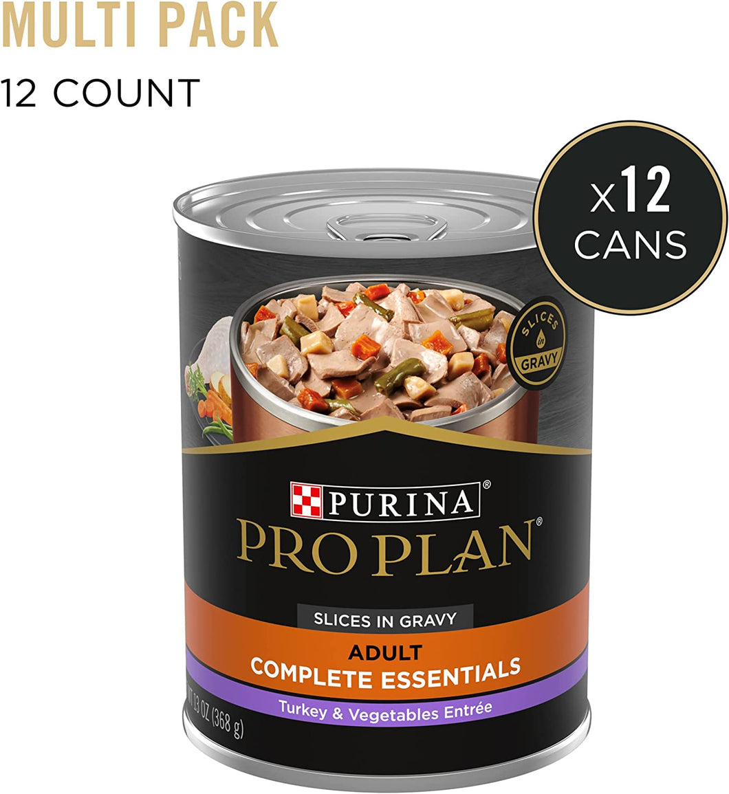 Purina Pro Plan Adult Turkey and Vegetable Entree Wet Dog Food 368 g, Pack of 12