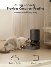 Load image into Gallery viewer, PETLIBRO Automatic Cat Feeder for Two Cats, 5L Dry Food Dispenser with Splitter and Two Stainless Bowls, 10s meal
