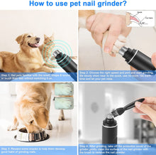 Load image into Gallery viewer, Dog Nail Grinder with UV Light &amp; Flashlight, Upgraded 3 Speeds Pet Nail Grinder

