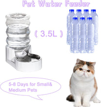 Load image into Gallery viewer, Automatic Pet Waterer, 3.5L Gravity Stainless Steel Water Dispenser Large Capacity Water Feeder for cats
