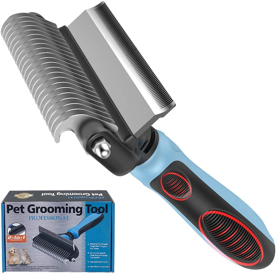 Pet Comb Cat And Dog Brush 2 in 1 Grooming Comb