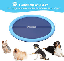 Load image into Gallery viewer, Splash Sprinkler Pad for Dogs Kids,67’’ Thicken Dog Pool with Sprinkler,Pet Outdoor Play Water Mat Toys for Dogs Cats and Kiddie
