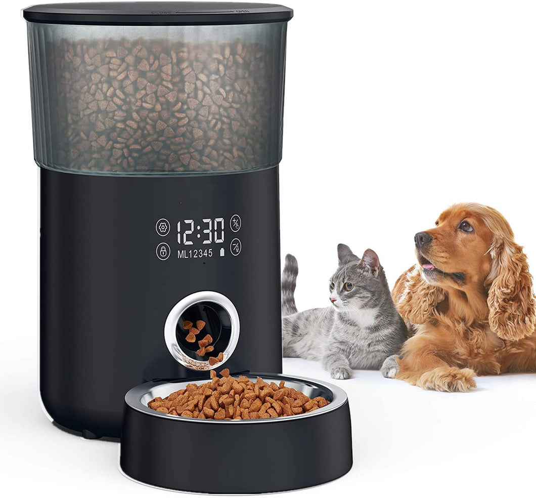 Automatic Pet Feeder, Touch Screen Style, 4L Programmable Smart Food Dispense 4L