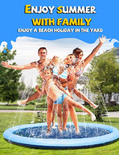Load image into Gallery viewer, Non-Slip Splash Pad for Kids and Dog, Thicken Sprinkler Pool Summer Outdoor Water Toys - Fun Backyard Fountain Play Mat for Baby Girls Boys Children
