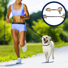 Load image into Gallery viewer, Hands Free Dog Lead for Running, Walking, Hiking, Canicross Dual Handle Comfortable Leash Band Reflective Stitching Adjustable
