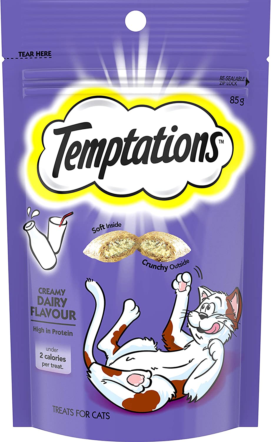 Temptations Cat Treat Creamy Dairy 85G Bag x 6 Pack