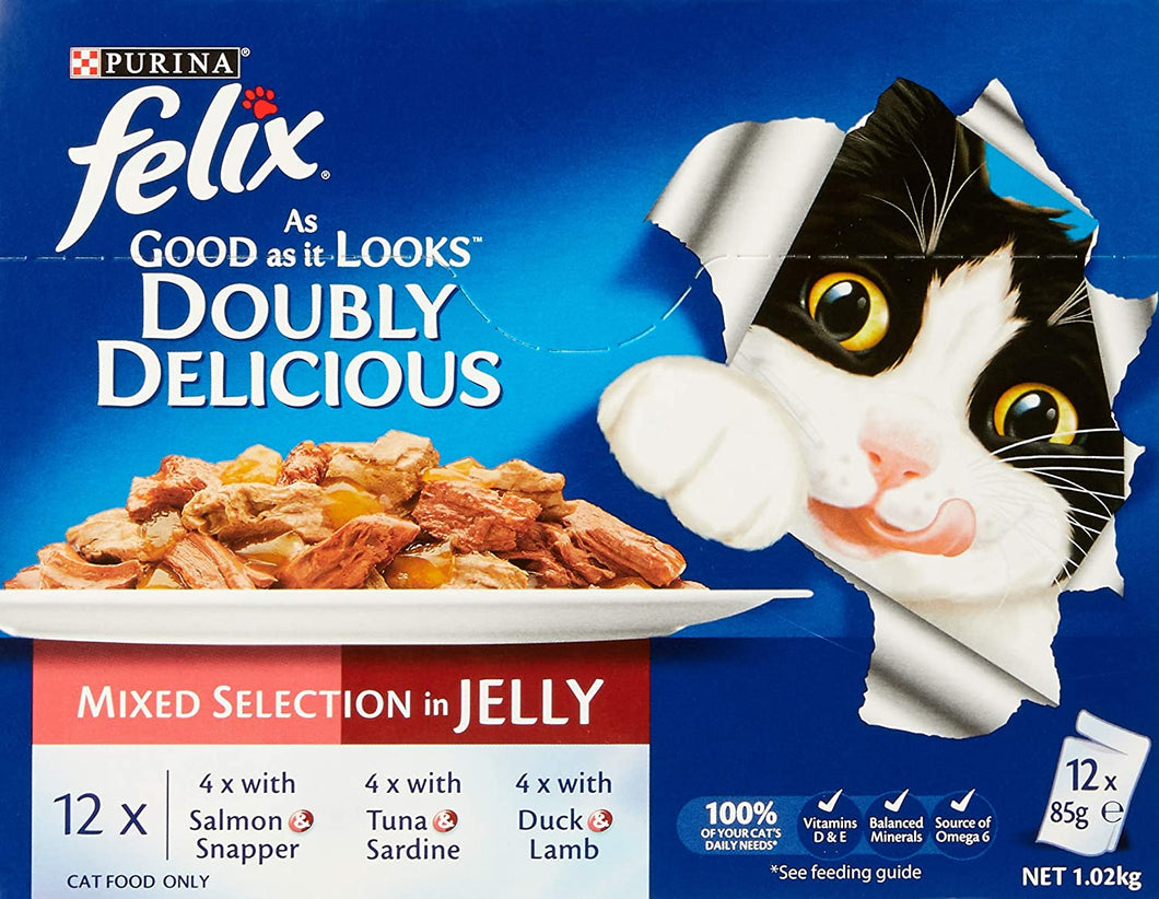 Felix Doubly Delicious - Mixed Selection In Jelly 60*85gm