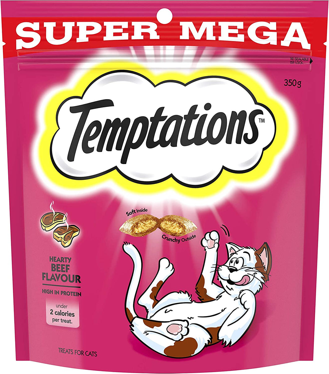 Temptations Super Mega Cat Treat Hearty Beef 350G * 2 bag