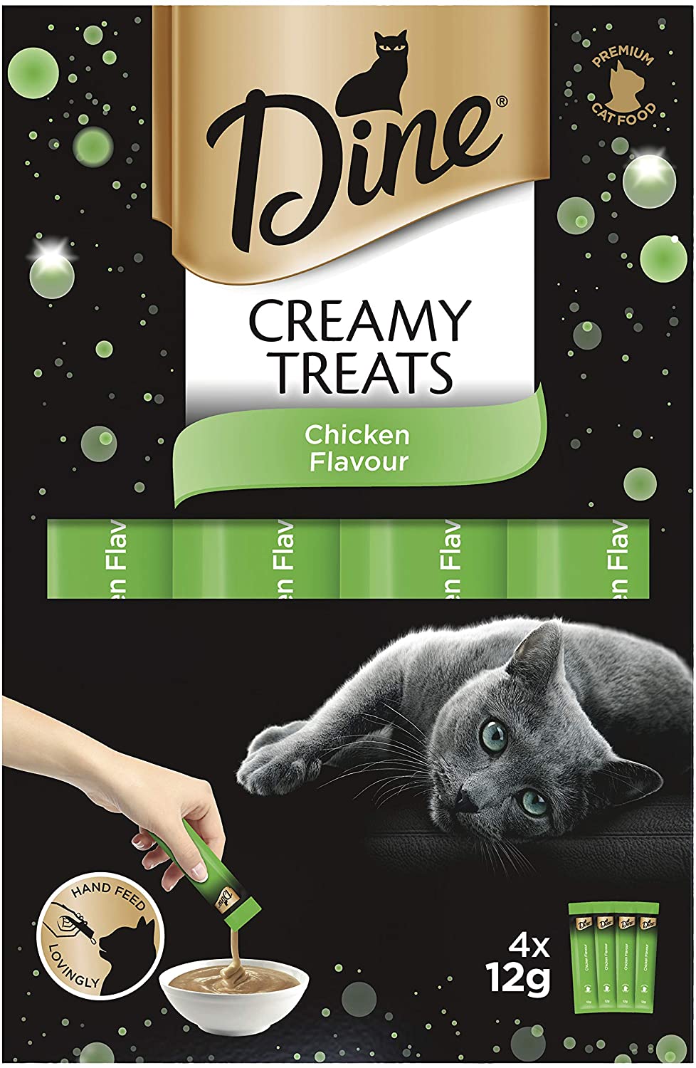 DINE Creamy Treats Chicken Flavour Cat Treats 4*12gm