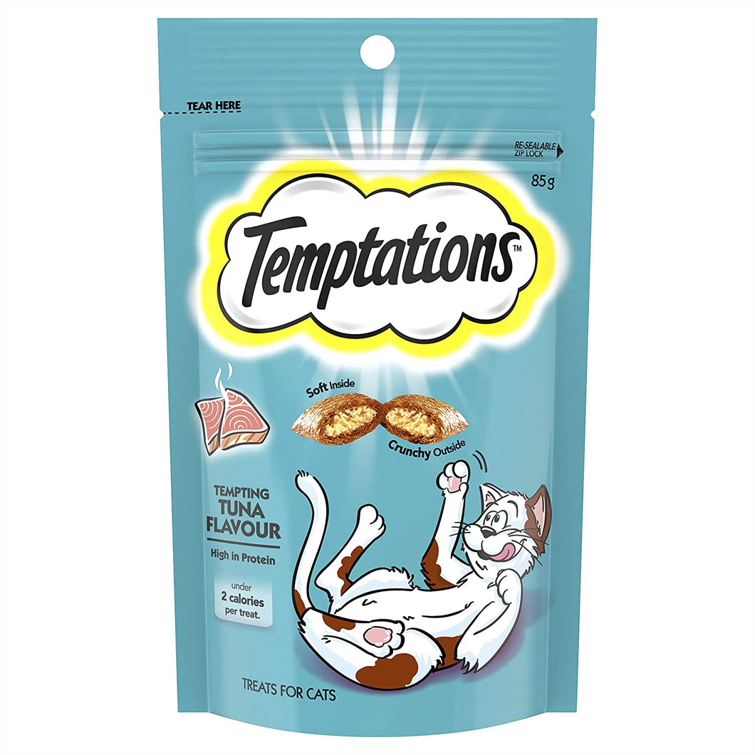 Temptations Cat Treat Tempting Tuna 85G Bag x 6 Pack