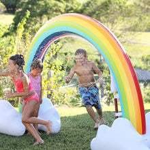 Load image into Gallery viewer, Inflatable Rainbow Sprinkler Backyard Games  Water Toy, Yard Fun for Kids with Over 6 Feet long
