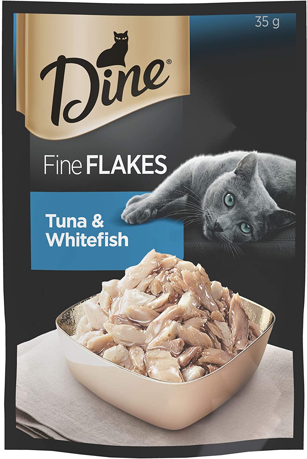 Dine Fine Flakes Tuna And Whitefish Wet Cat Food 35G*12 Pack