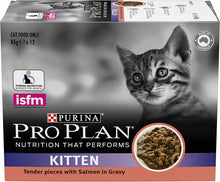 Load image into Gallery viewer, Pro Plan Salmon in Jelly Wet Kitten Food 12 Pouches Medium
