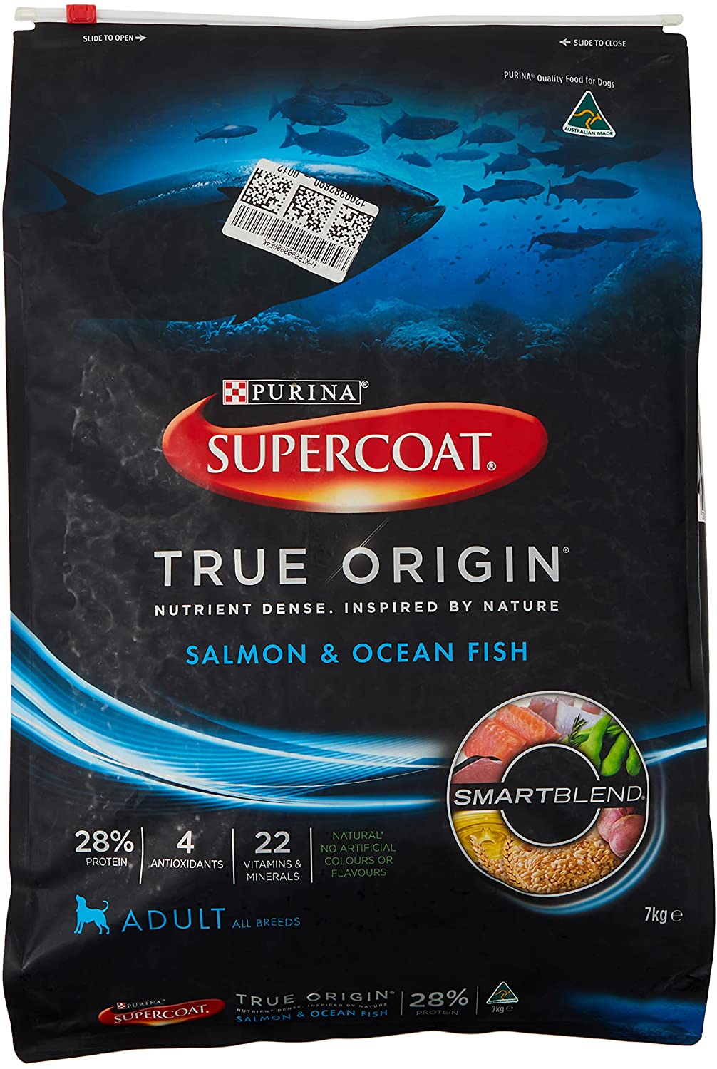 Supercoat True Origin Dog Food, Salmon and Ocean Fish, 7kg
