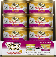 Load image into Gallery viewer, Fancy Feast Delights with Cheddar Chicken Wet Cat Food, Adult 24*85gm
