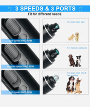 Load image into Gallery viewer, Dog nail Grinder with UV light,rechargeable with power display
