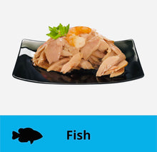 Load image into Gallery viewer, Dine desire Tuna fillets and prawn wet cat food 85gm*24Pack
