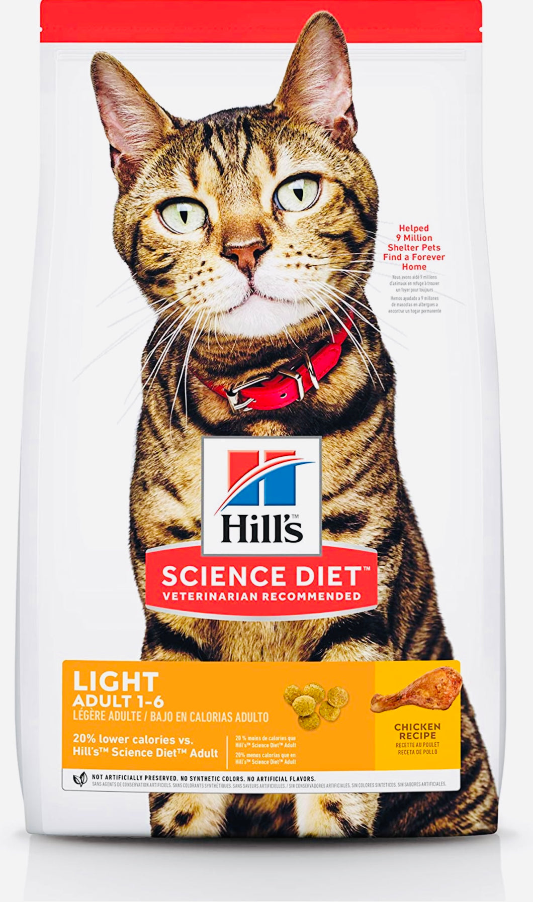 Hills Light Dry Cat Food Adult 2KG