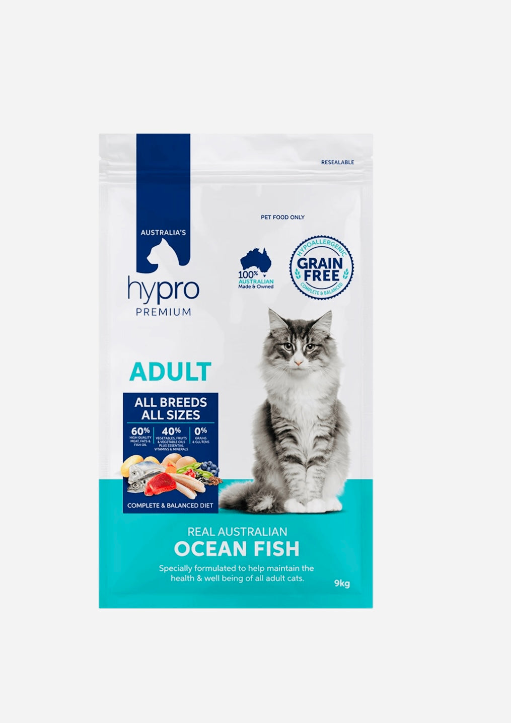Hypro ocean fish premium adult Hypro adult dry cat food 9kg