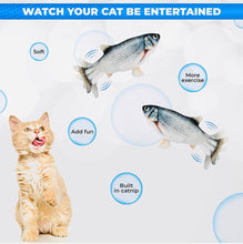 Load image into Gallery viewer, Pets electric flopping fish cat toy interactive cat toys catnip,Chew toys floppy fish cat for cat kitten
