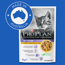 Load image into Gallery viewer, Purina Pro plan chicken in jelly wet kitten food 12 pouch * 85gm
