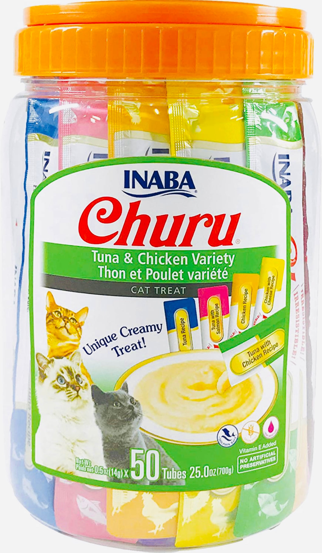 Churu tuna and chicken variety pack 50 count 700gm