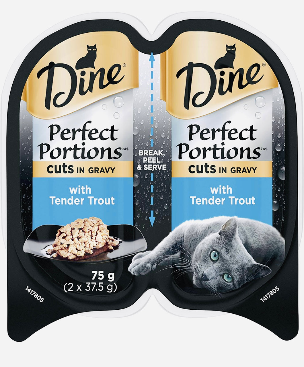 Dine perfect portions wet cat food Trout in Gravy 75gm*24 Pack