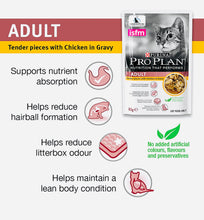 Load image into Gallery viewer, Pro plan chicken in gravy adult cat food 12 pack
