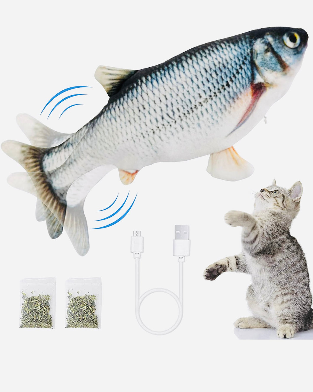 Pets electric flopping fish cat toy interactive cat toys catnip,Chew toys floppy fish cat for cat kitten