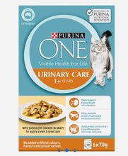 Load image into Gallery viewer, Purina One Adult Urinary Care Cat Food Chicken In Gravy 6*70gm
