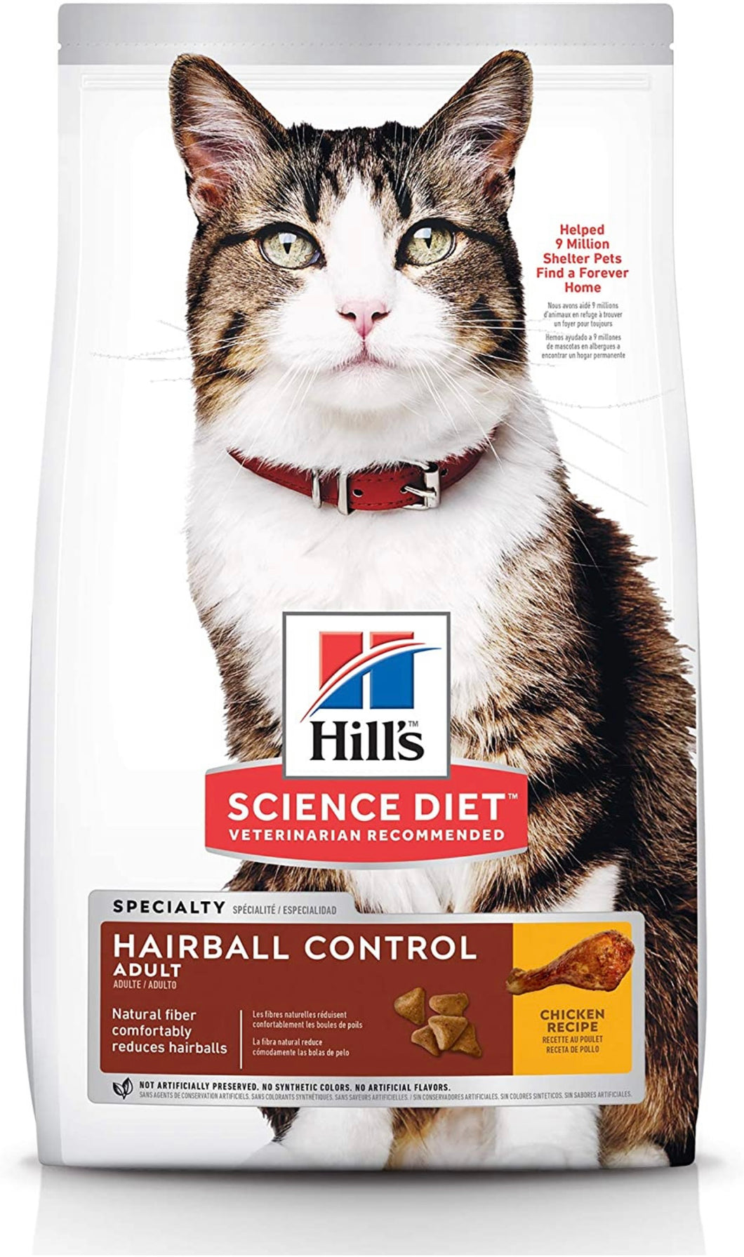 Hill’s science chicken recipe diet hairball control dry dog food 4KG