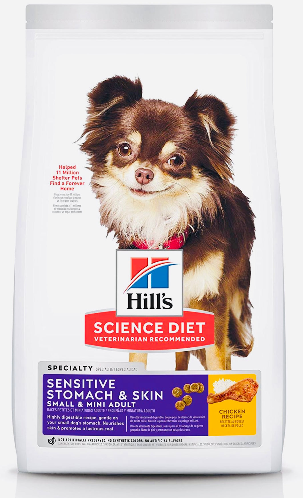 Hills science diet sensitive stomach and skin adult and mini chicken recipe dry cat food 6.8KG bag