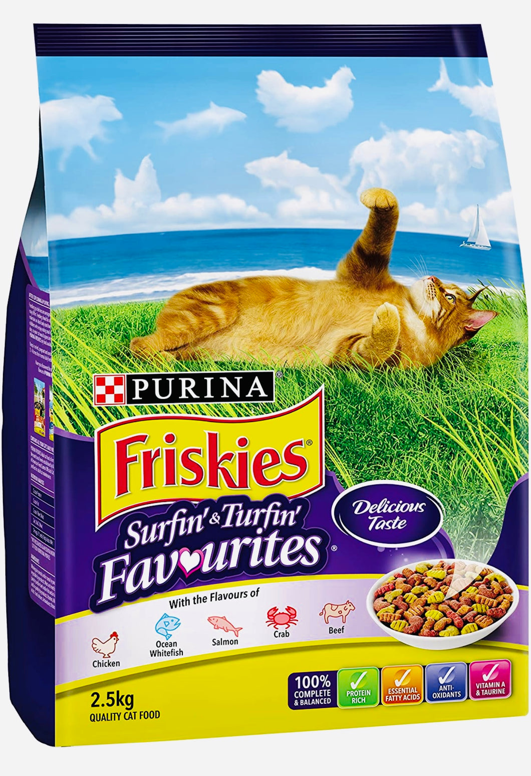 Purina Friskies Surfin And Turfin Favourites for Senior & adult 2.5kg