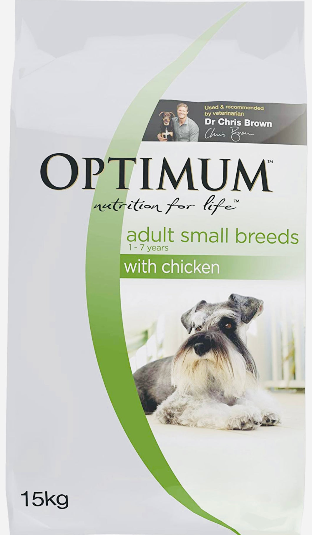 Optimum Adult Small Breed Chicken Rice And Vegetables Dry Dog Food 15 KG
