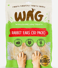 Load image into Gallery viewer, Rabbit ears 30 pack natural dog treat chew grain free hypoallergenic
