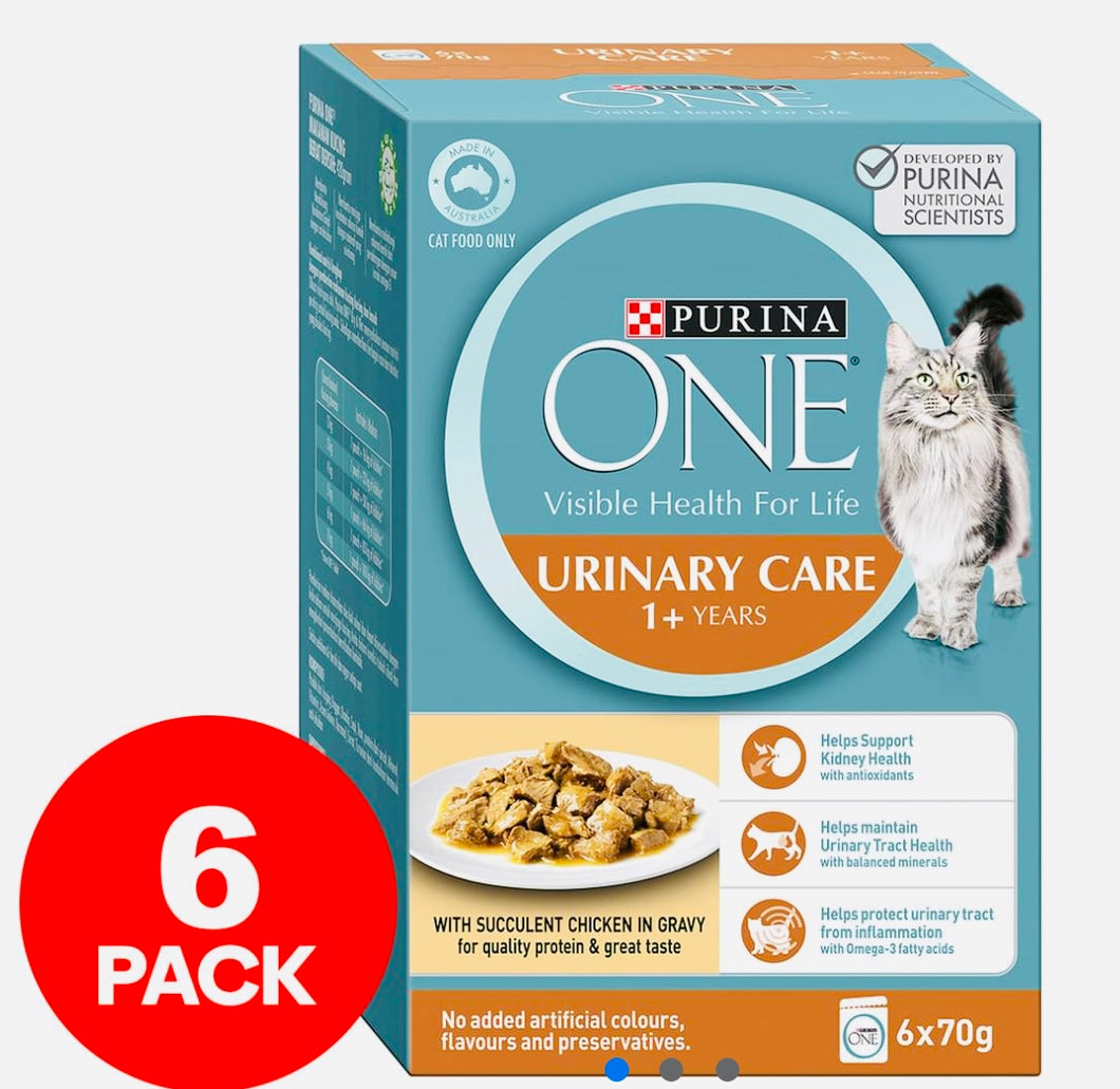Purina One Adult Urinary Care Cat Food Chicken In Gravy 6*70gm