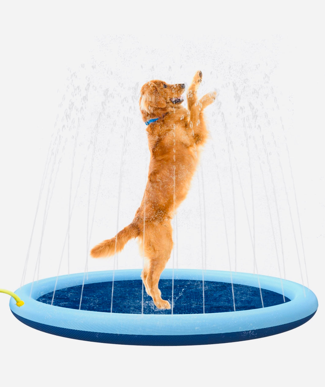 Splash Sprinkler Pad Dogs Kids.59” Thicken Dog Pool With Sprinkler ,Outdoor water Play Mat for Dogs & Cats