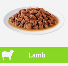 Load image into Gallery viewer, Dine cut in gravy with Lamb cat food adult 85gm*14 pack
